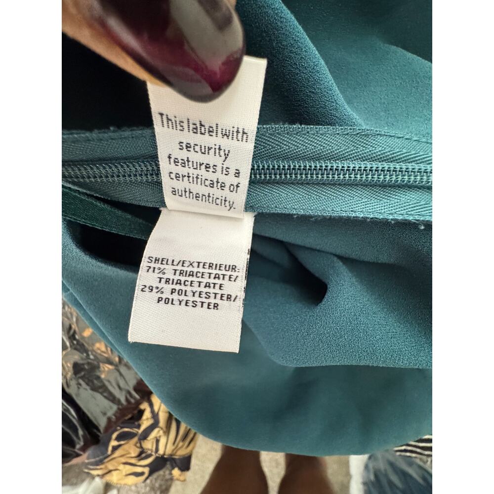 DIANE VON FURSTENBERG Aurora Mini 3/4 Sleeve Dress, Indian Teal Size 8 - Picture 5 of 6
